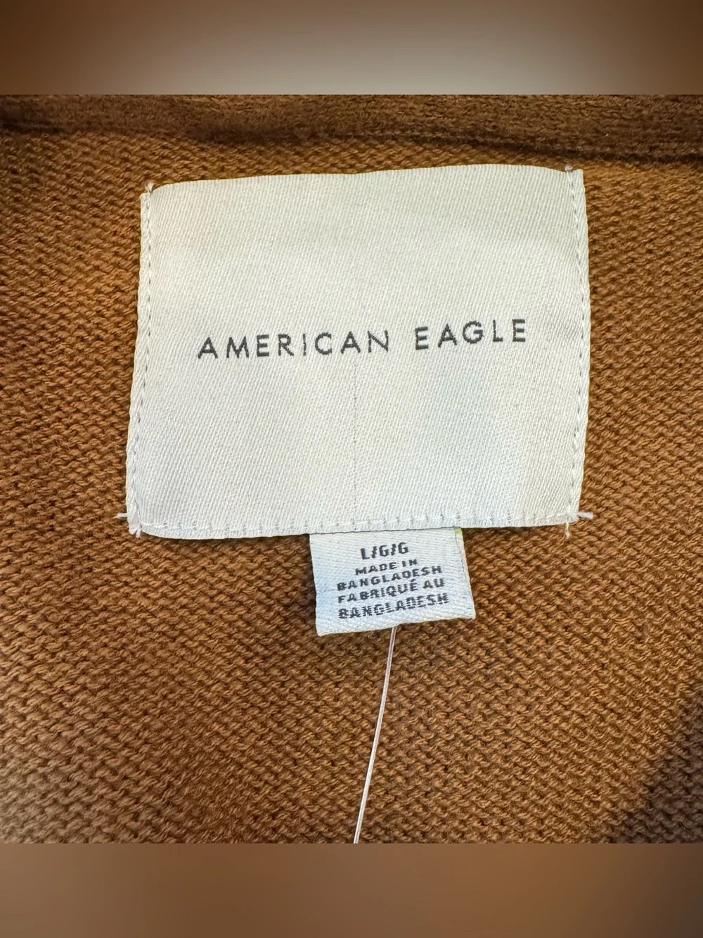 American Eagle NWT Men’s Large Colorblock Crewneck Sweater 100% Cotton Striped
